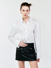 SHOULDER PAD POPLIN SHIRT